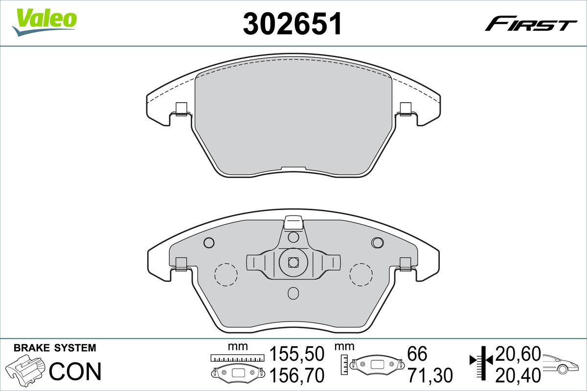 VALEO Fékbetét, mind 302651_VALEO